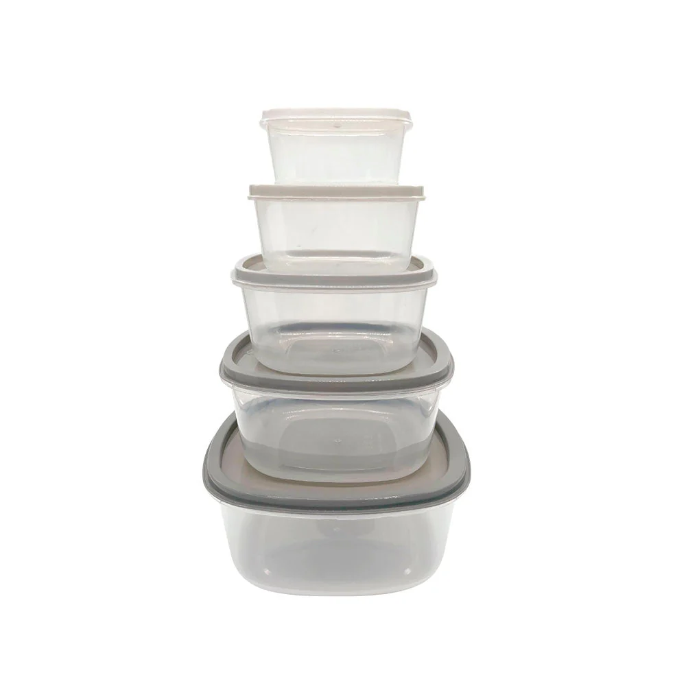 Envases Plástico Home Elegance / Cuadrado / Set 5 Piezas / Surtidas - Image 2