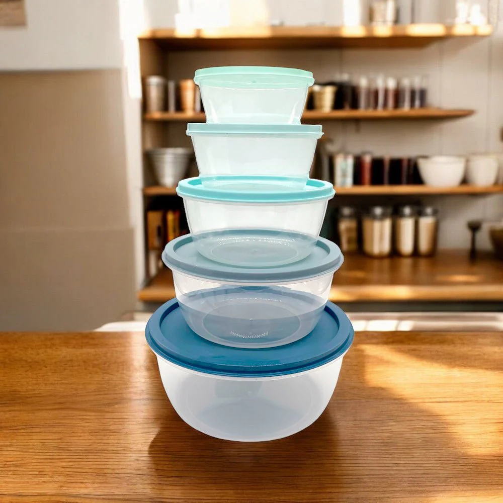 Envases Plástico Redondo Home Elegance / 5 Piezas / Surtido