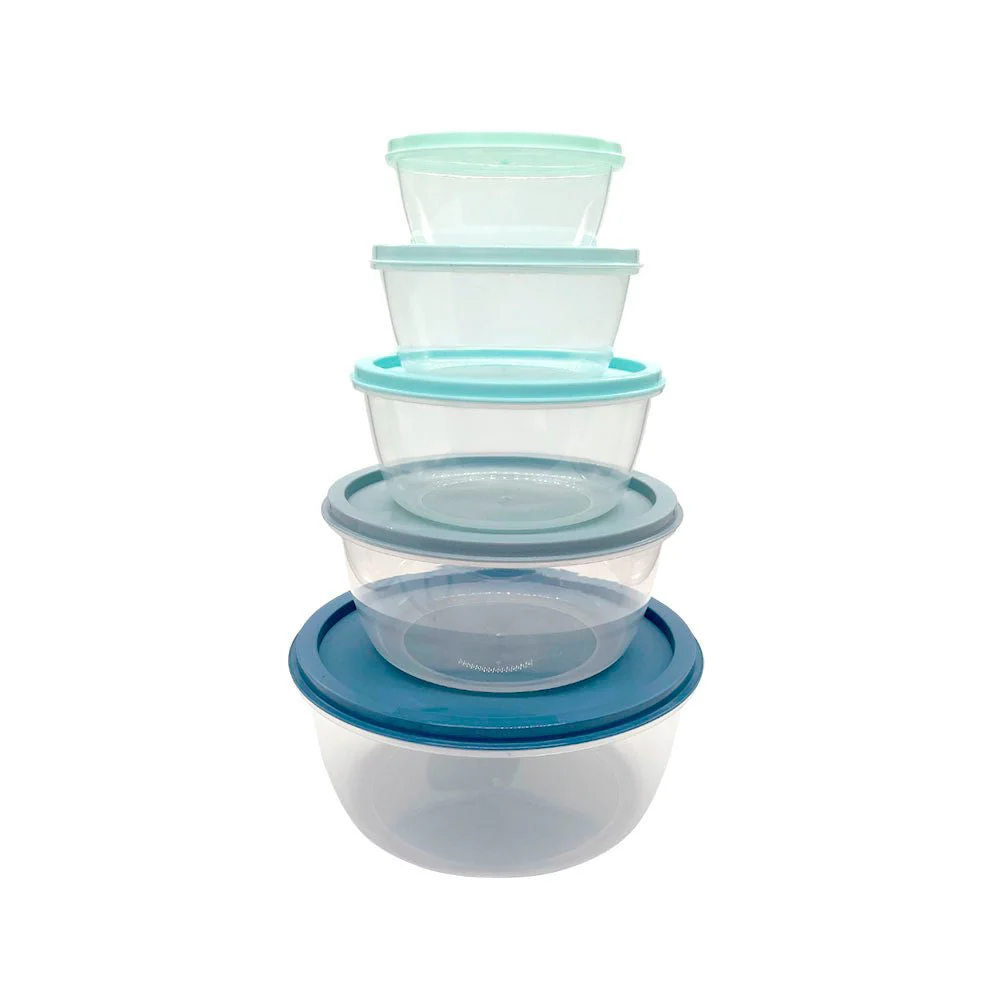 Envases Plástico Redondo Home Elegance / 5 Piezas / Surtido - Image 2