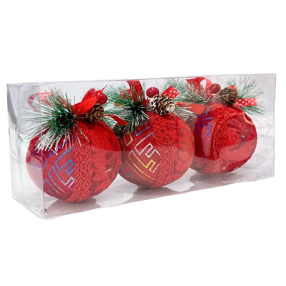 Esferas Decorativas Navideñas / Christmas Elegance / Set 3 Piezas Surtidas - Image 4