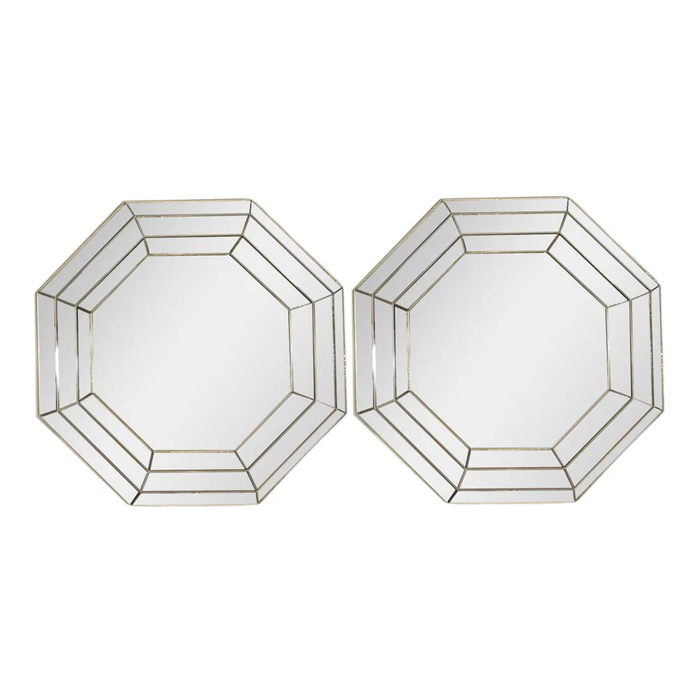Espejo Decorativo Elico 15" x 15" de 2 Piezas