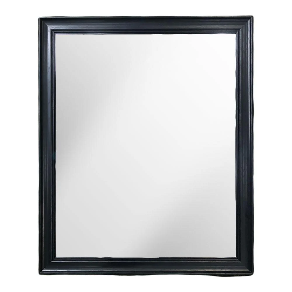 Espejo Decorativo / Home Elegance / Marco Madera Negro / 75 x 120 cm