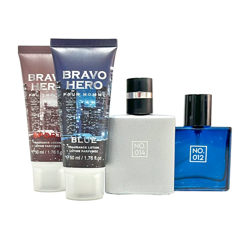 Estuche Perfume Bravo Hero Pour Homme Caballero 4 Piezas - Image 3
