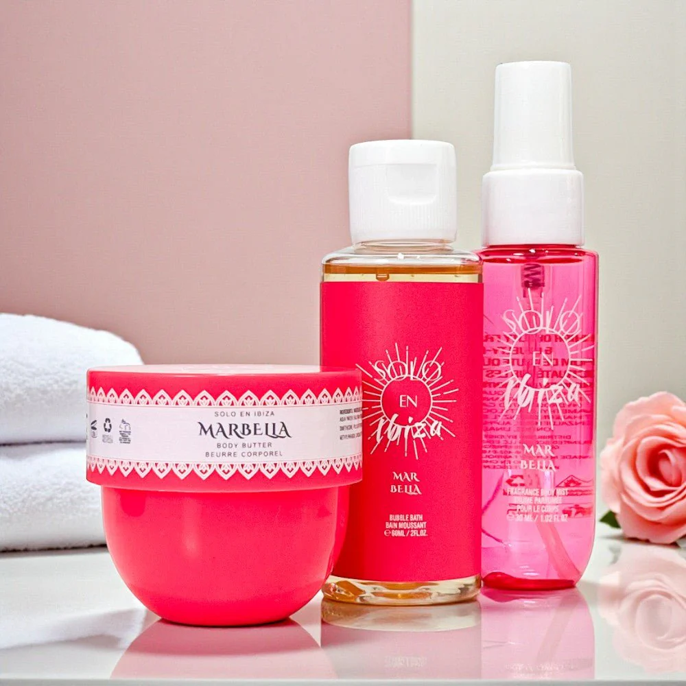 Estuche Solo En Ibiza Fucsia Marbella Dama 3 Piezas