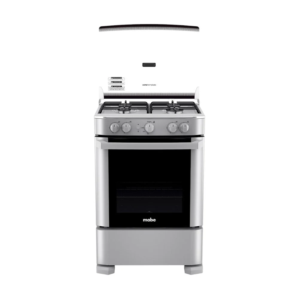 Estufa A Gas Mabe 24" / 4 Quemadores / Acero Inoxidable / Silver