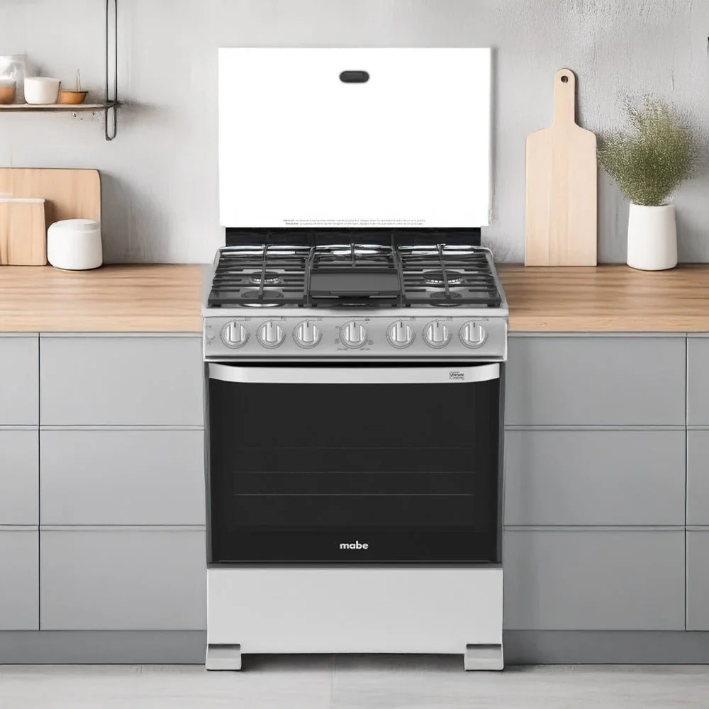 Estufa A Gas Mabe 30" / 6 Quemadores / Acero Inoxidable / Silver