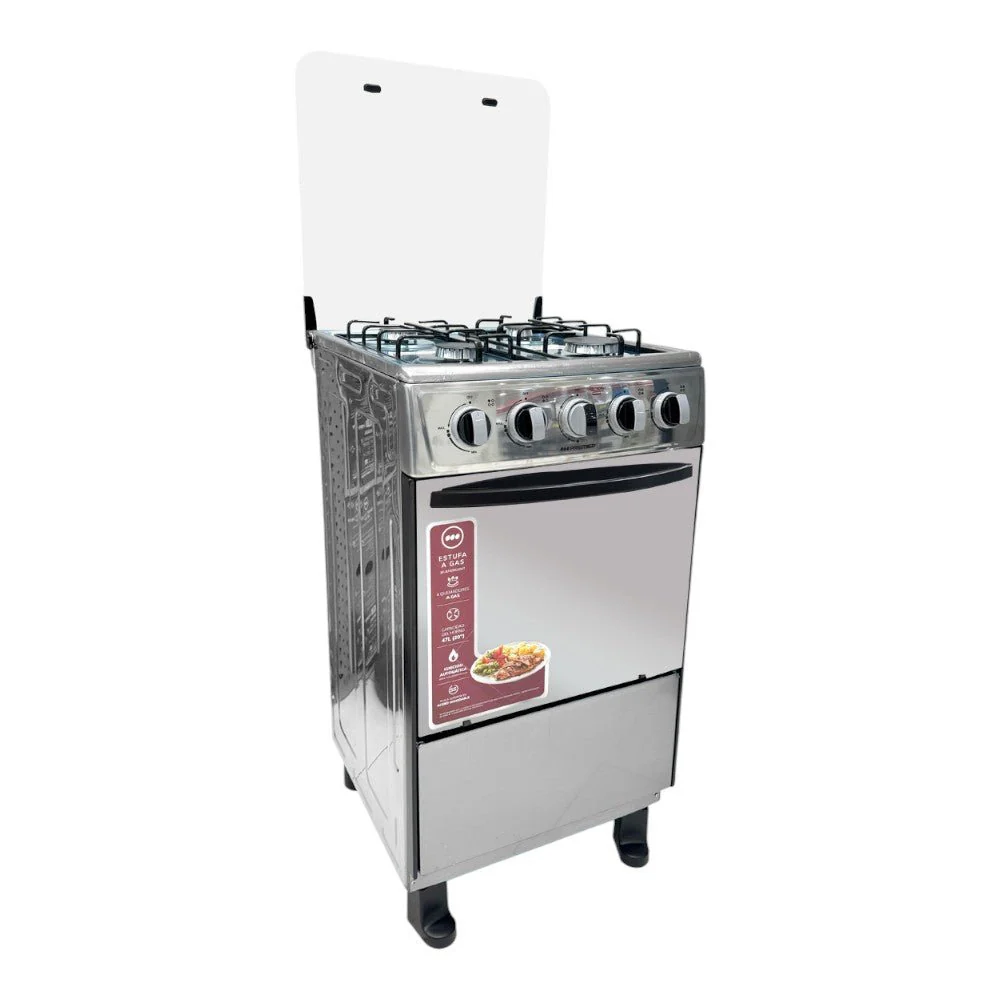 Estufa A Gas Premier 20" / 4 Quemadores / Con Horno / Acero Inoxidable - Image 2