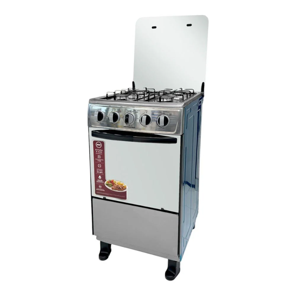Estufa A Gas Premier 20" / 4 Quemadores / Con Horno / Acero Inoxidable - Image 4