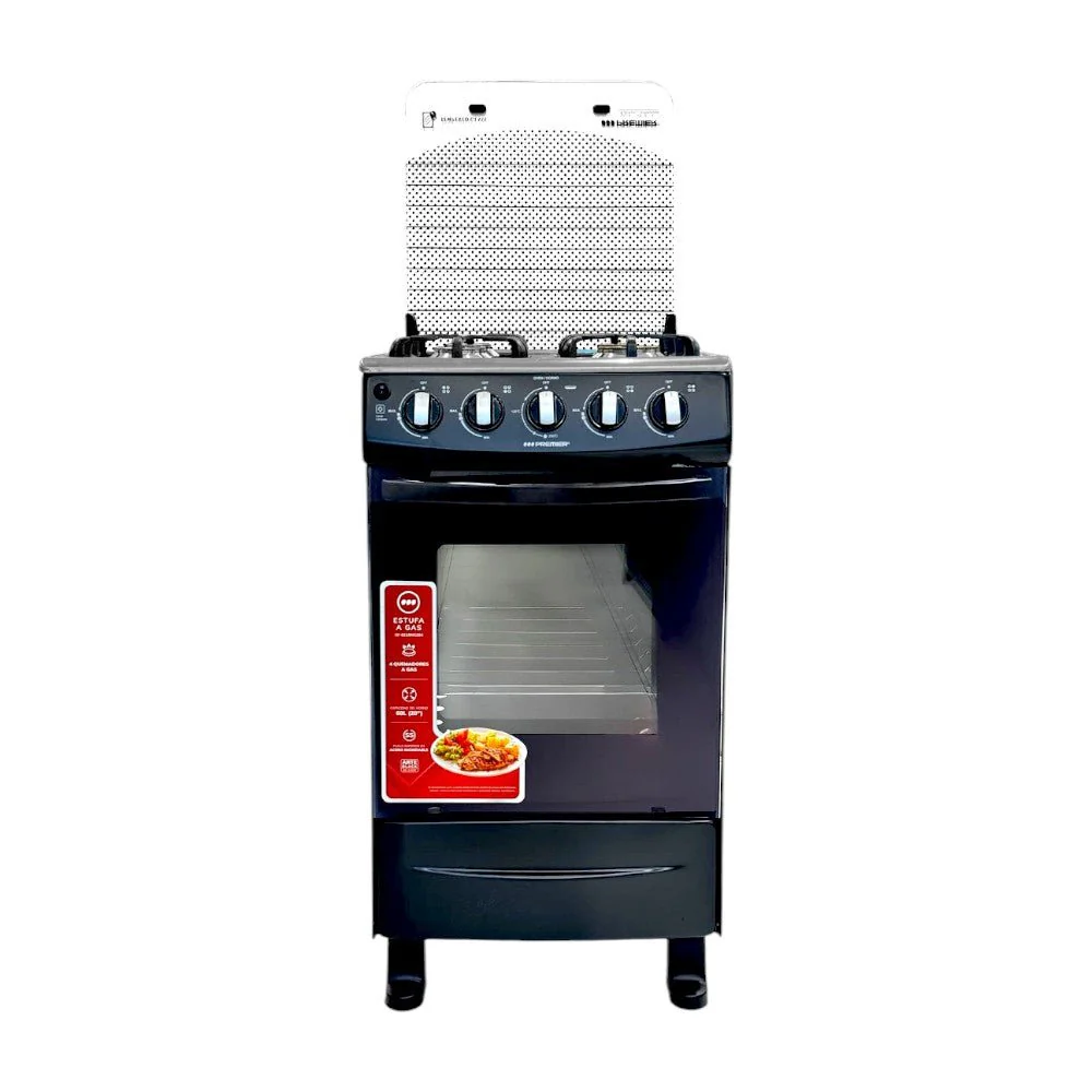 Estufa A Gas Premier de 20" / 4 Quemadores / Negro