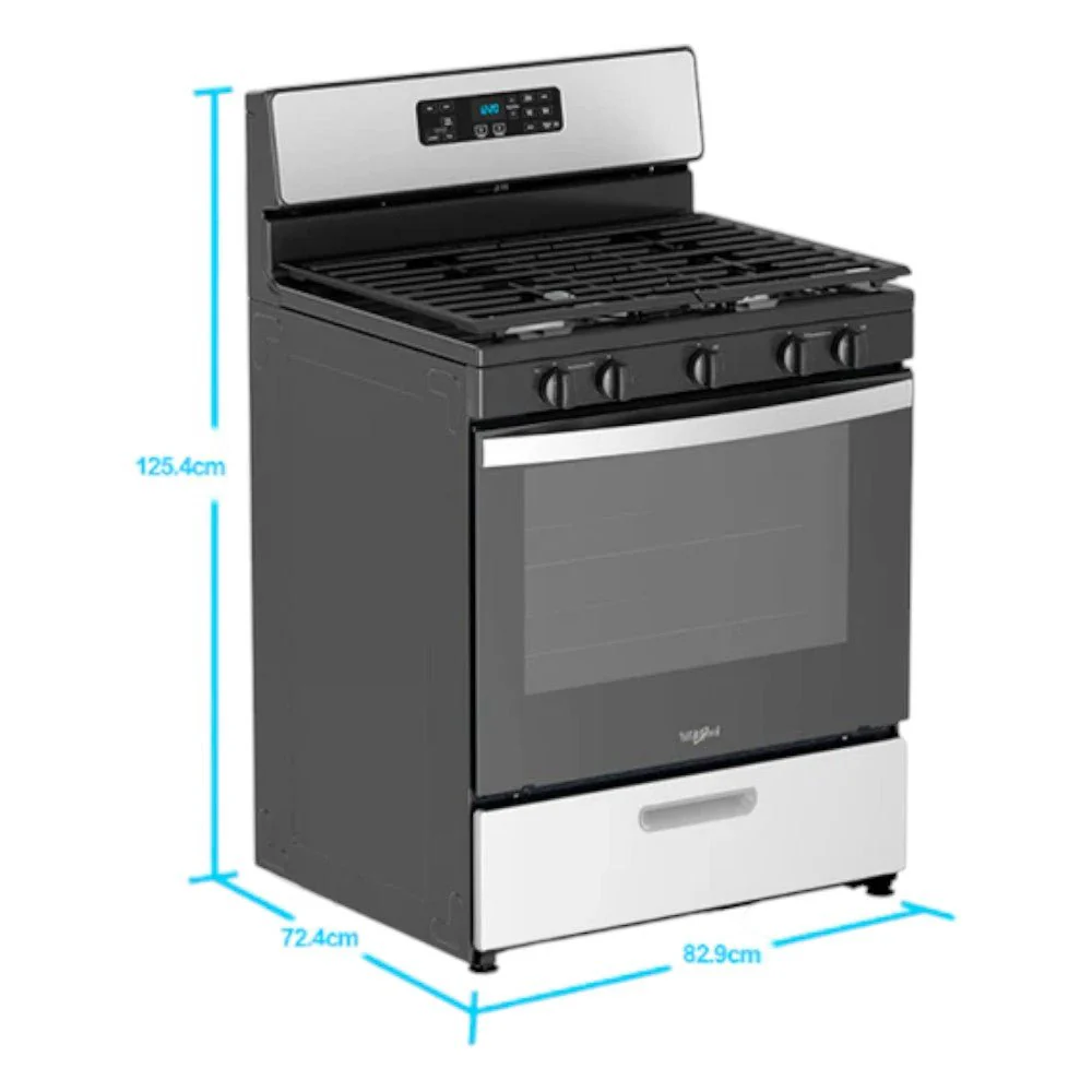 Estufa a Gas Whirlpool 30” / 5 Quemadores / Acero Inoxidable / LWF7700S - Image 9