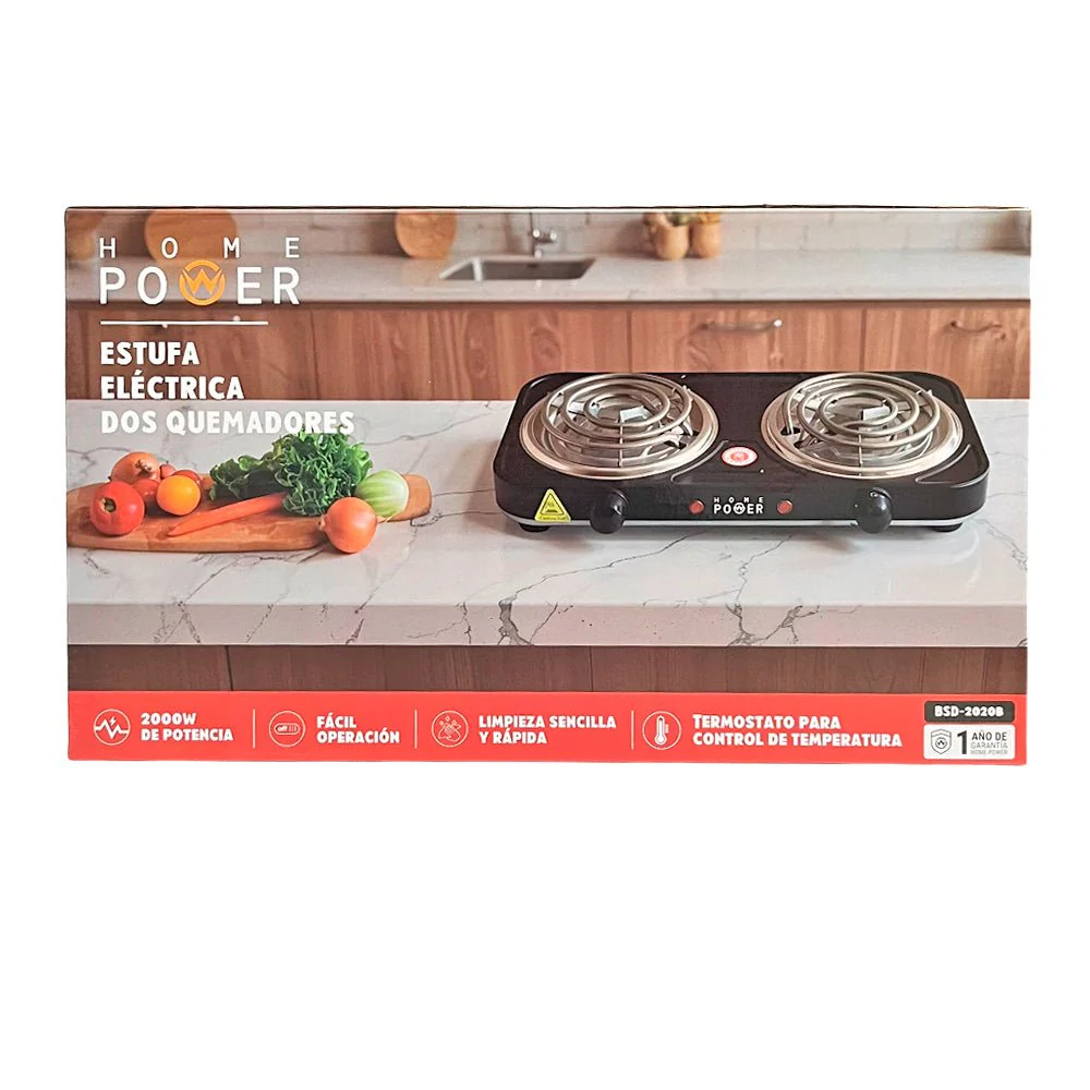 Estufa Eléctrica de Mesa Home Power / 2 Quemadores / Surtida - Image 4