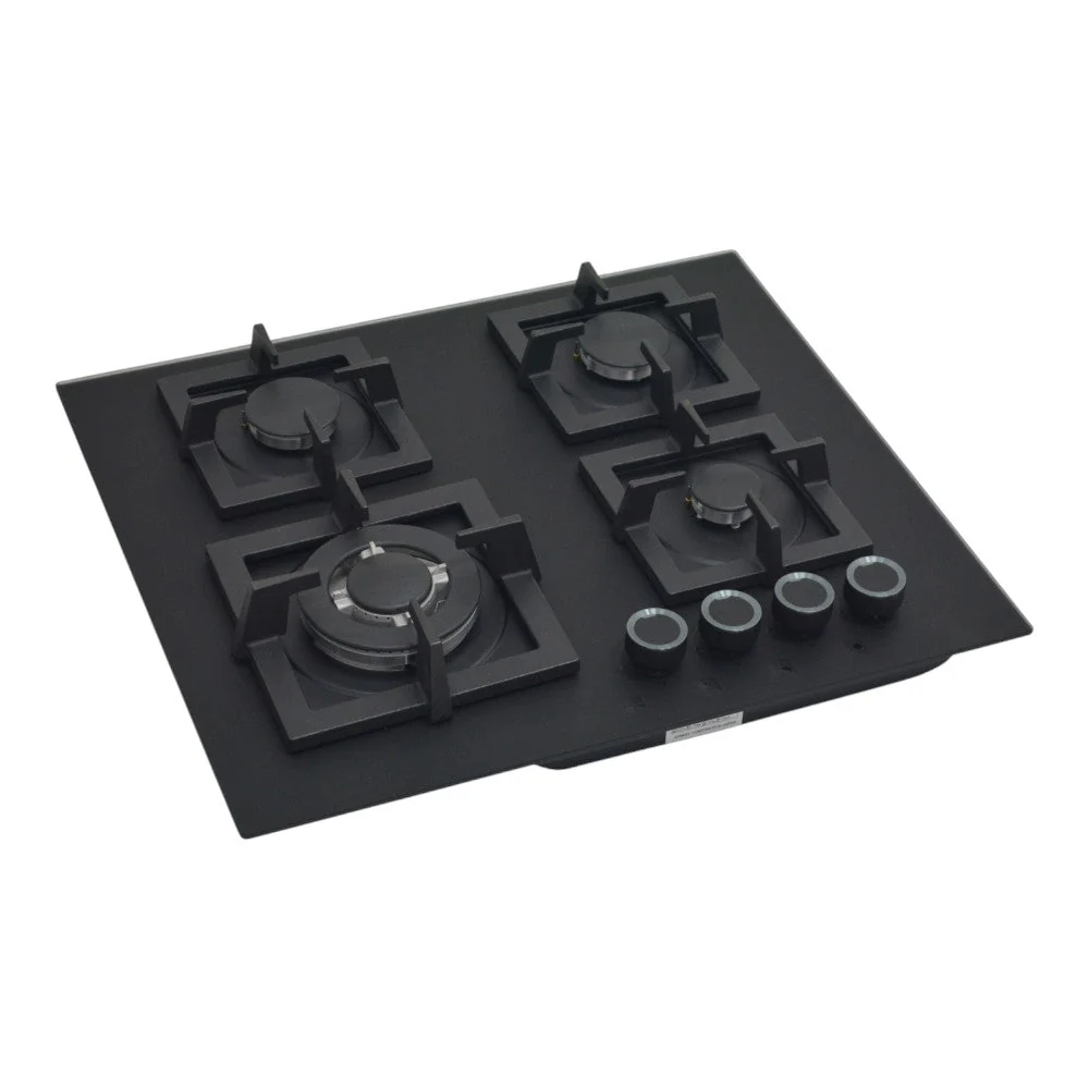Estufa Empotrable Sankey 24" / 4 Quemadores / Vidrio Templado Nano Glass