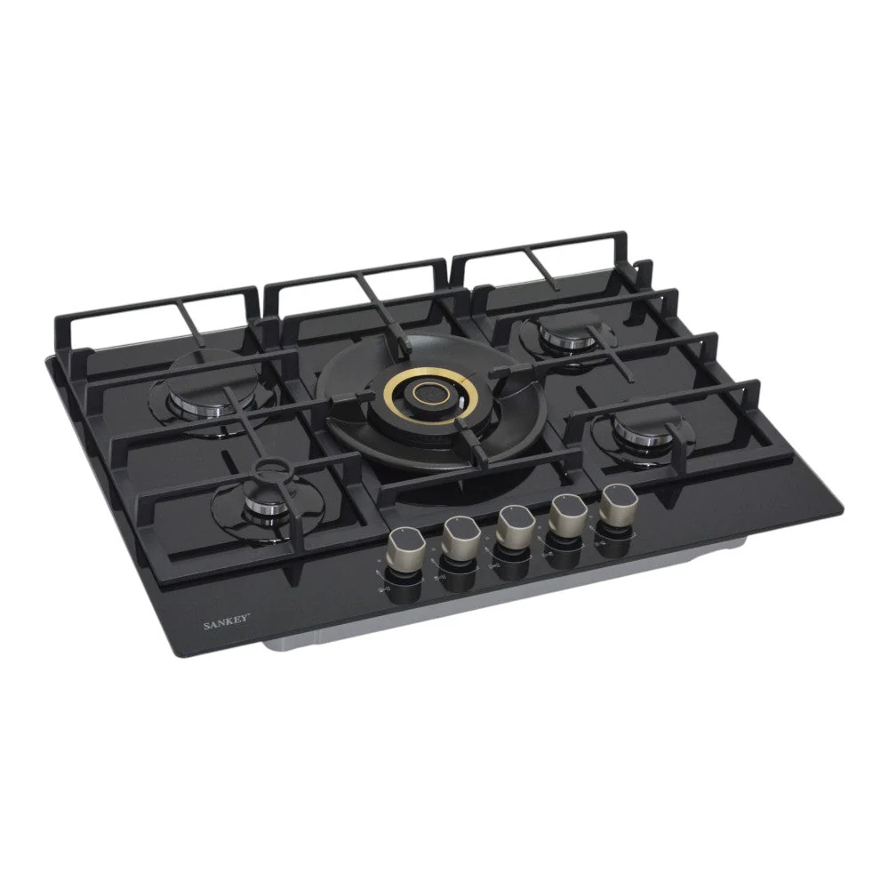 Estufa Empotrable Sankey de 30" / 5 Quemadores / Vidrio Negro - Image 3