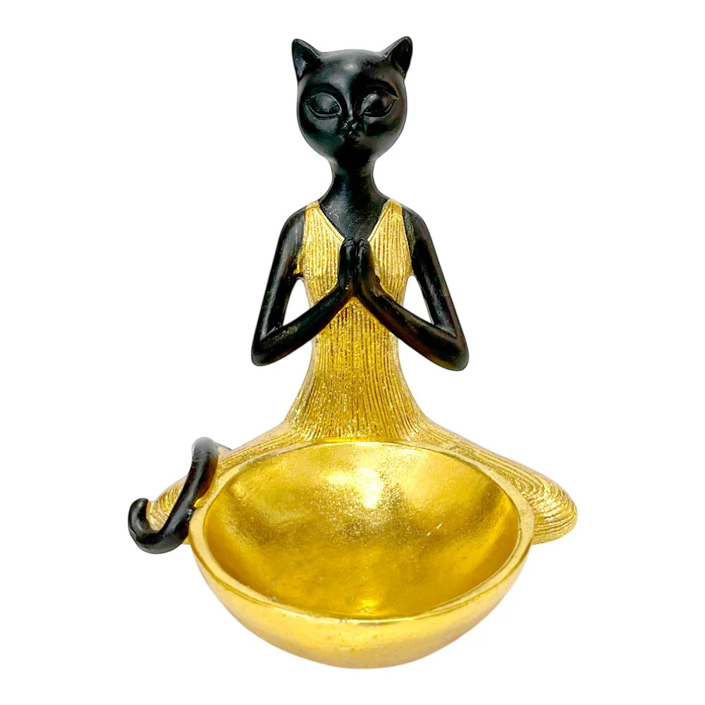 Figura Decorativa Africana Home Elegance - Diseño de Gato - Image 2