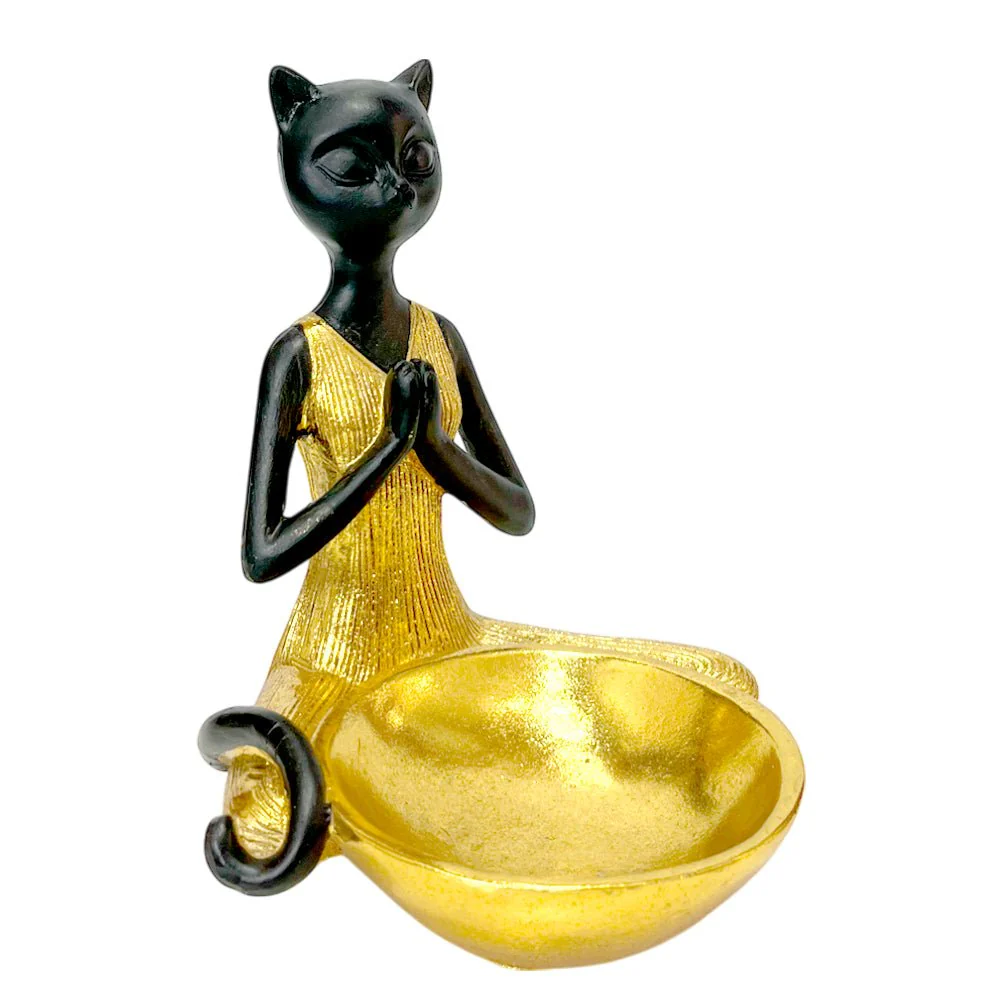 Figura Decorativa Africana Home Elegance - Diseño de Gato - Image 3