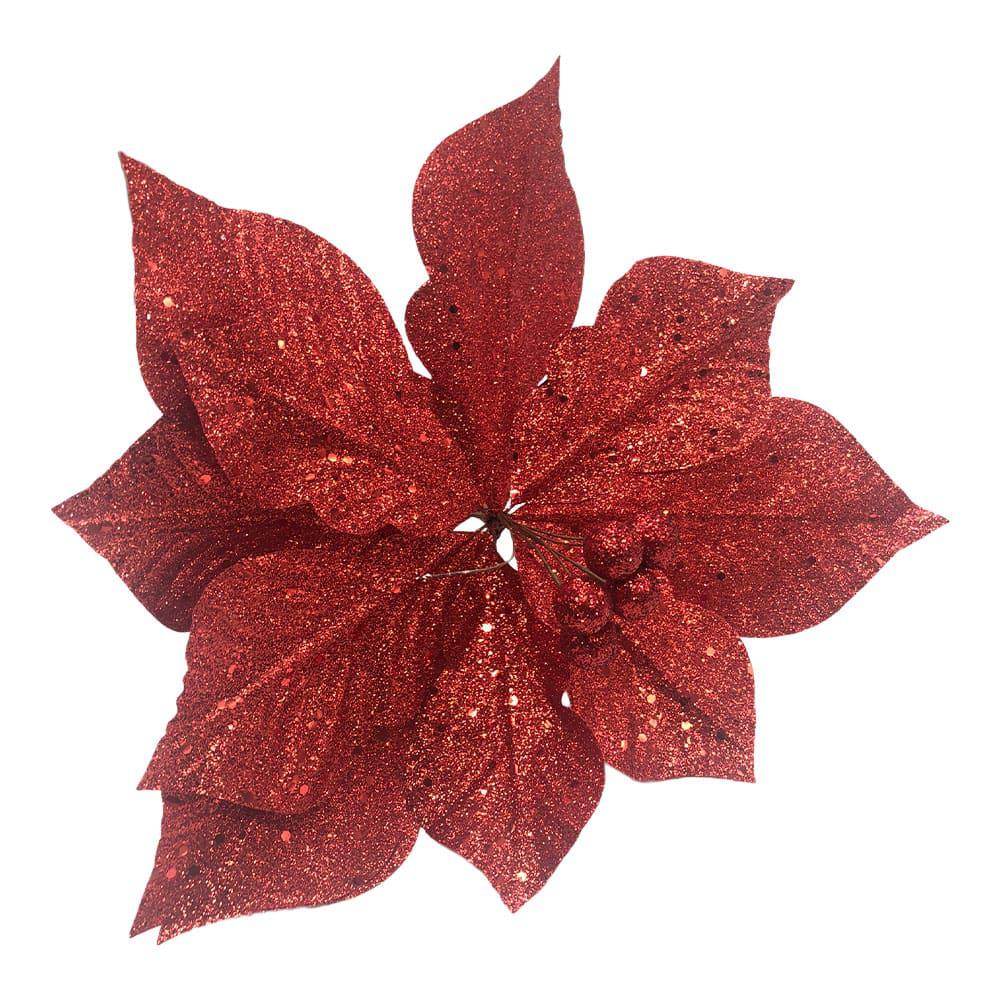 Flor Navideña Poinsettia / 30 cm / Roja / Montefiori Christmas - Image 2