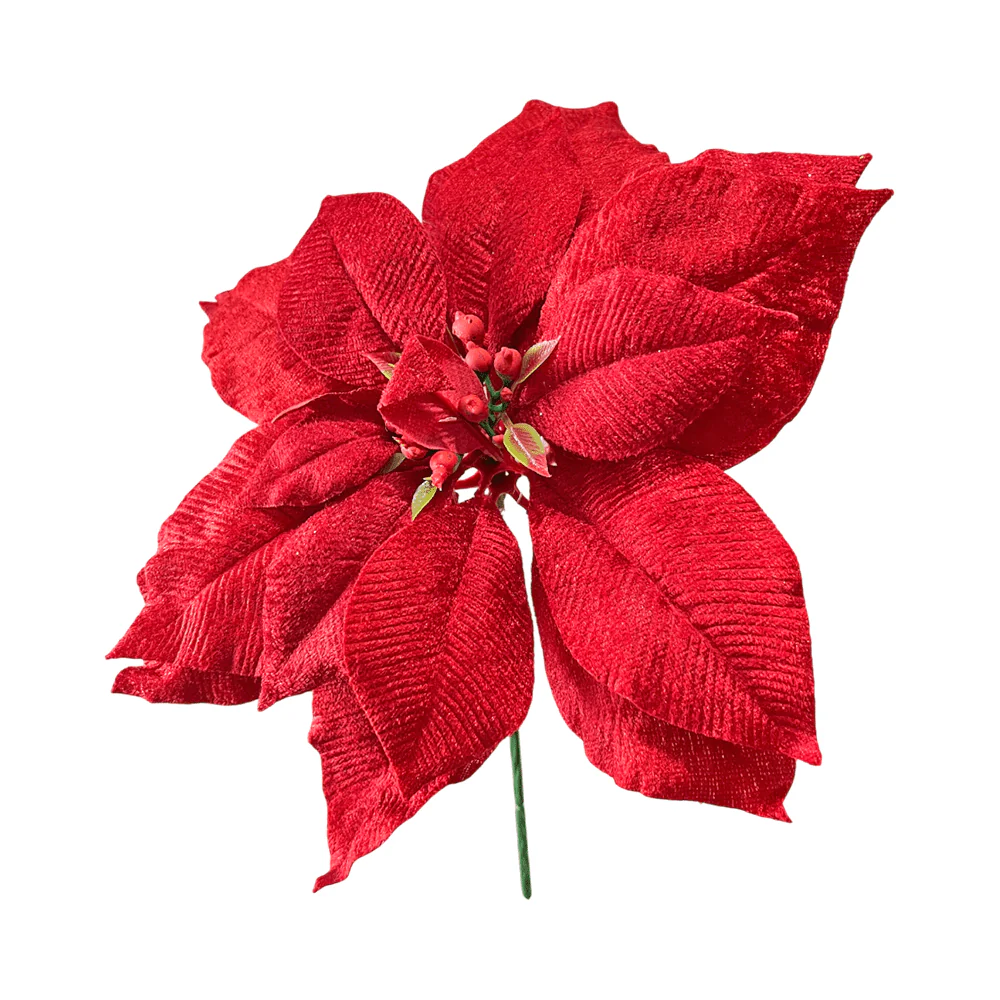 Flor Navideña Poinsettia 25 Cm Red - Image 2