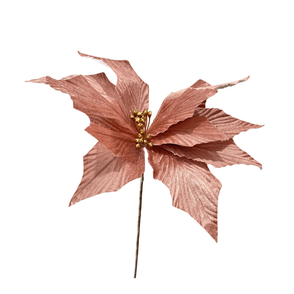 Flor Navideña Poinsettia 30 Cm Rose - Image 2