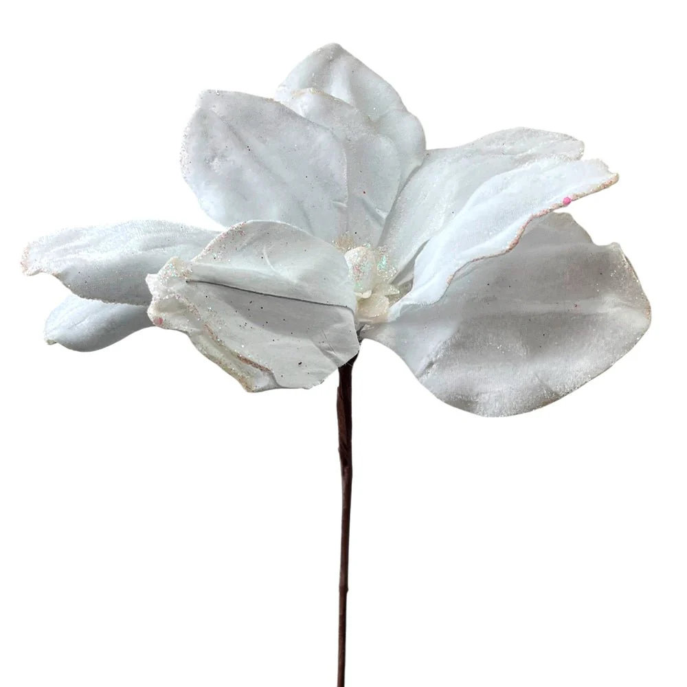 Flor Navideña Poinsettia / 30 cm / Blanca / Montefiori Christmas - Image 2