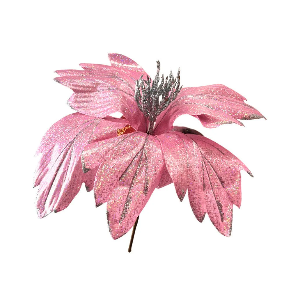 Flor Navideña Poinsettia 33 Cm Rose - Image 2