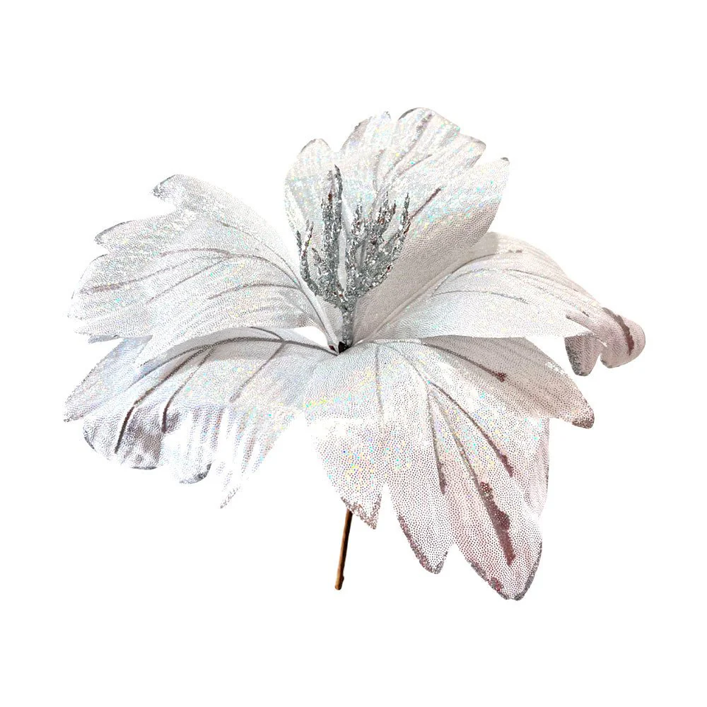 Flor Navideña Poinsettia 33 Cm Silver - Image 2