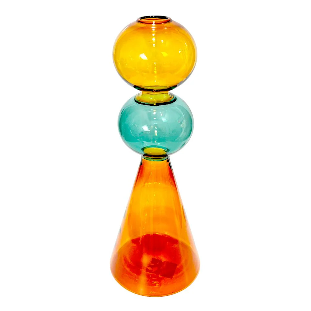 Florero Decorativo de Vidrio / Home Elegance / Naranja / 13"