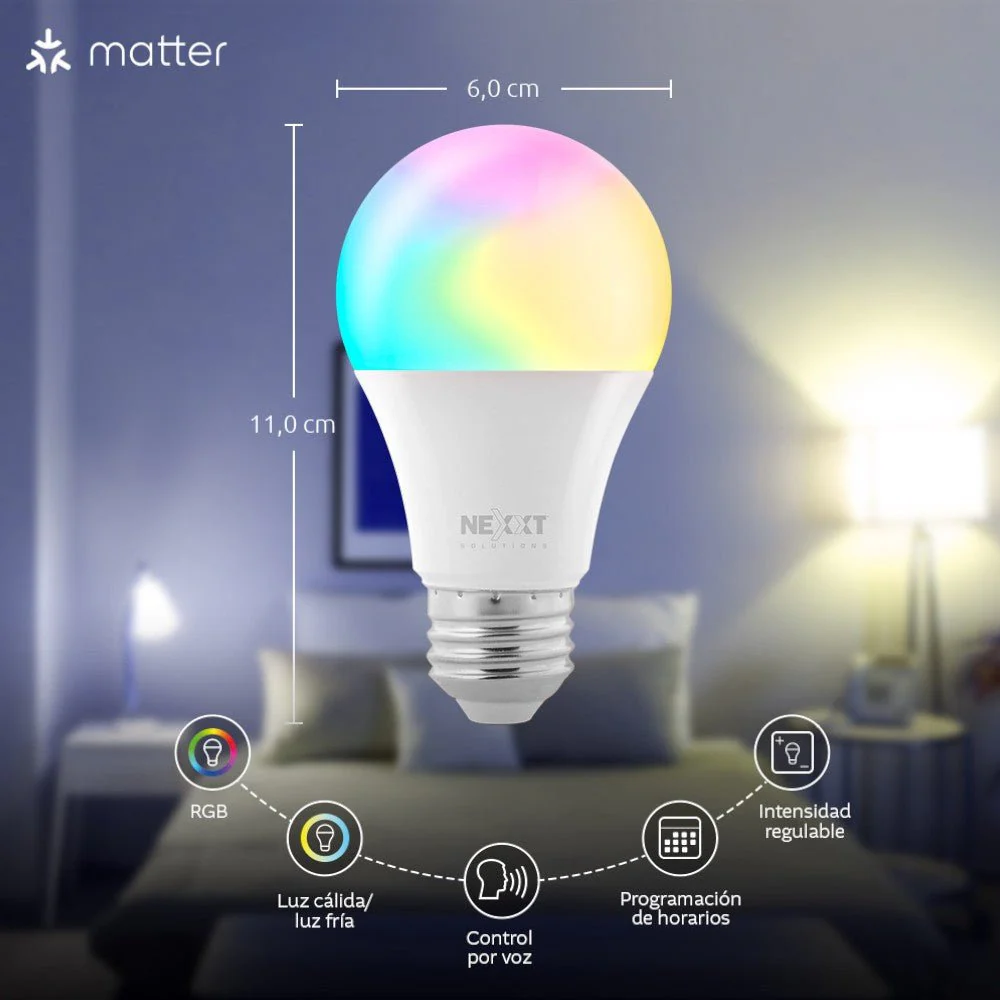 Foco Led Inteligente Nexxt Solutions Wi-Fi® / 110V / 2 Piezas