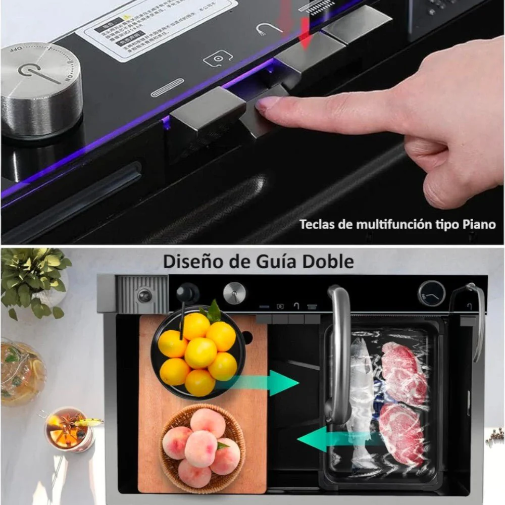 Fregador de Cocina Carbone Multifuncional / Acero Inoxidable - Image 3