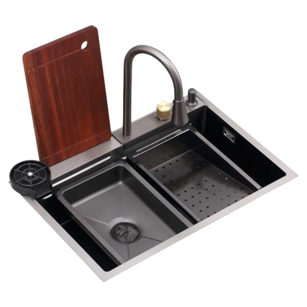 Fregador Multifunción Drija Siena 75 cm / Acero Inoxidable / Con Grifo Tipo Cascada - Image 2