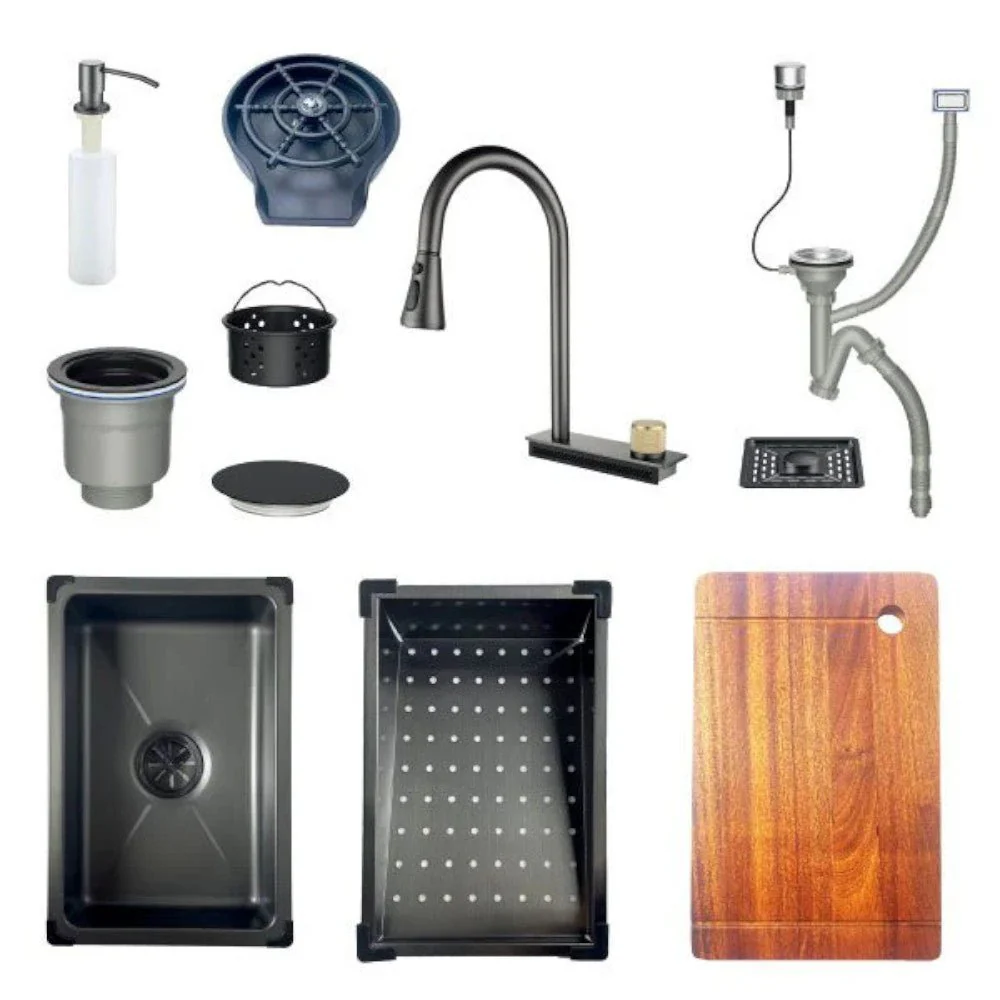Fregador Multifunción Drija Siena 75 cm / Acero Inoxidable / Con Grifo Tipo Cascada - Image 3