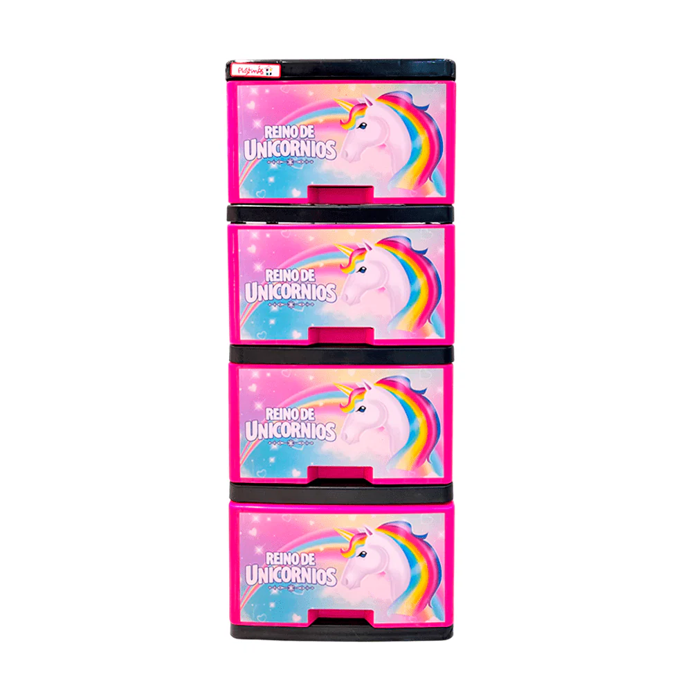 Gavetero Mediano Plastimas De 4 Gavetas Unicornio - Image 2