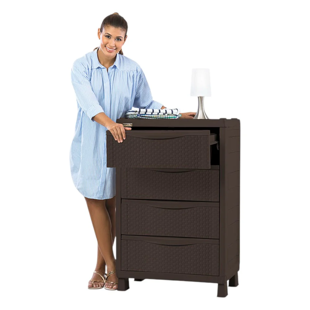 Armario Cajonero Rimax  / Textura Rattan /  Wengue - Image 4