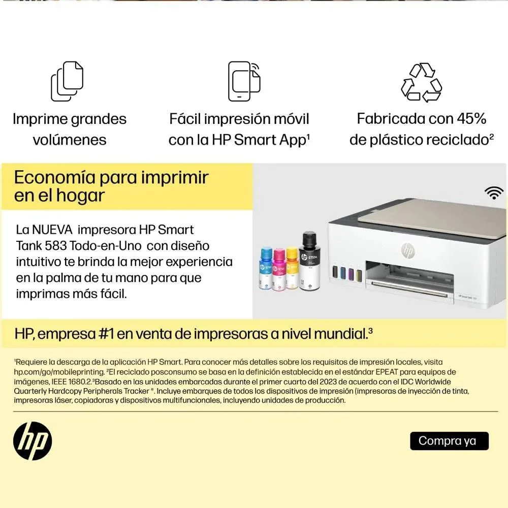 Impresora Multifuncional HP Smart Tank 583 - Image 4