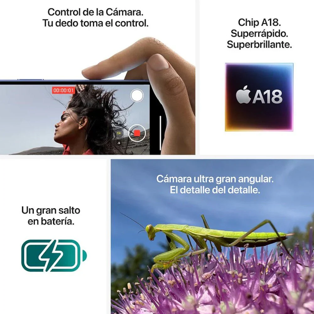 iPhone 16 de 128GB - Negro SF - Image 8