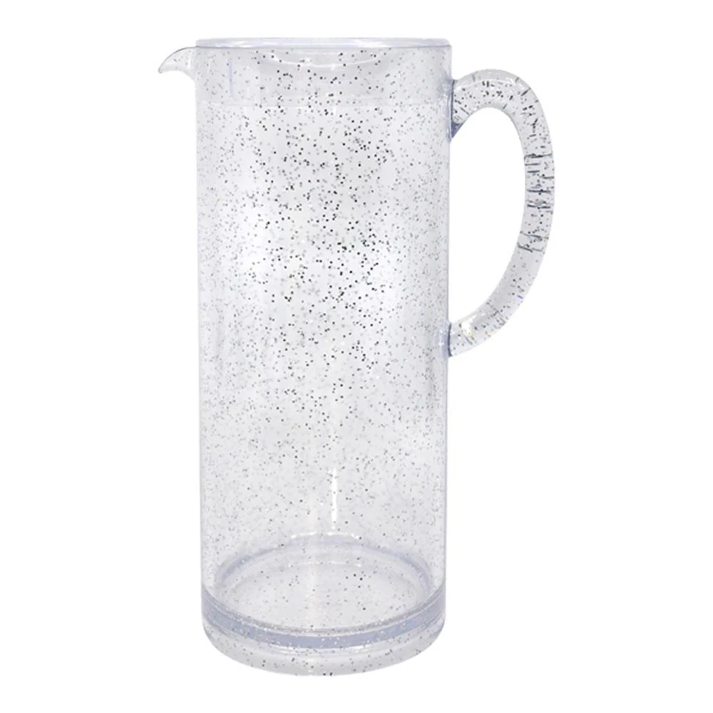 Jarra Acrílica Lillian / 60 Oz / Silver Glitter