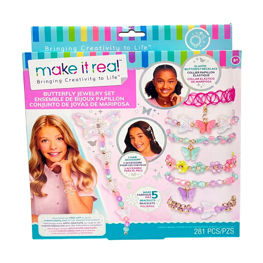 Juego Crea Pulsera Mariposa / Make It Real / Kit de Joyería Creativa para Niñas - Image 3