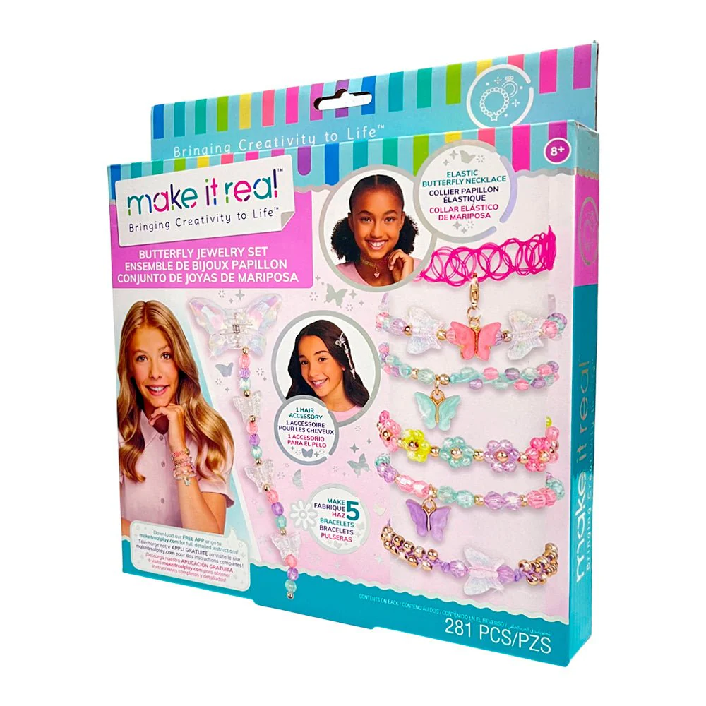 Juego Crea Pulsera Mariposa / Make It Real / Kit de Joyería Creativa para Niñas - Image 4
