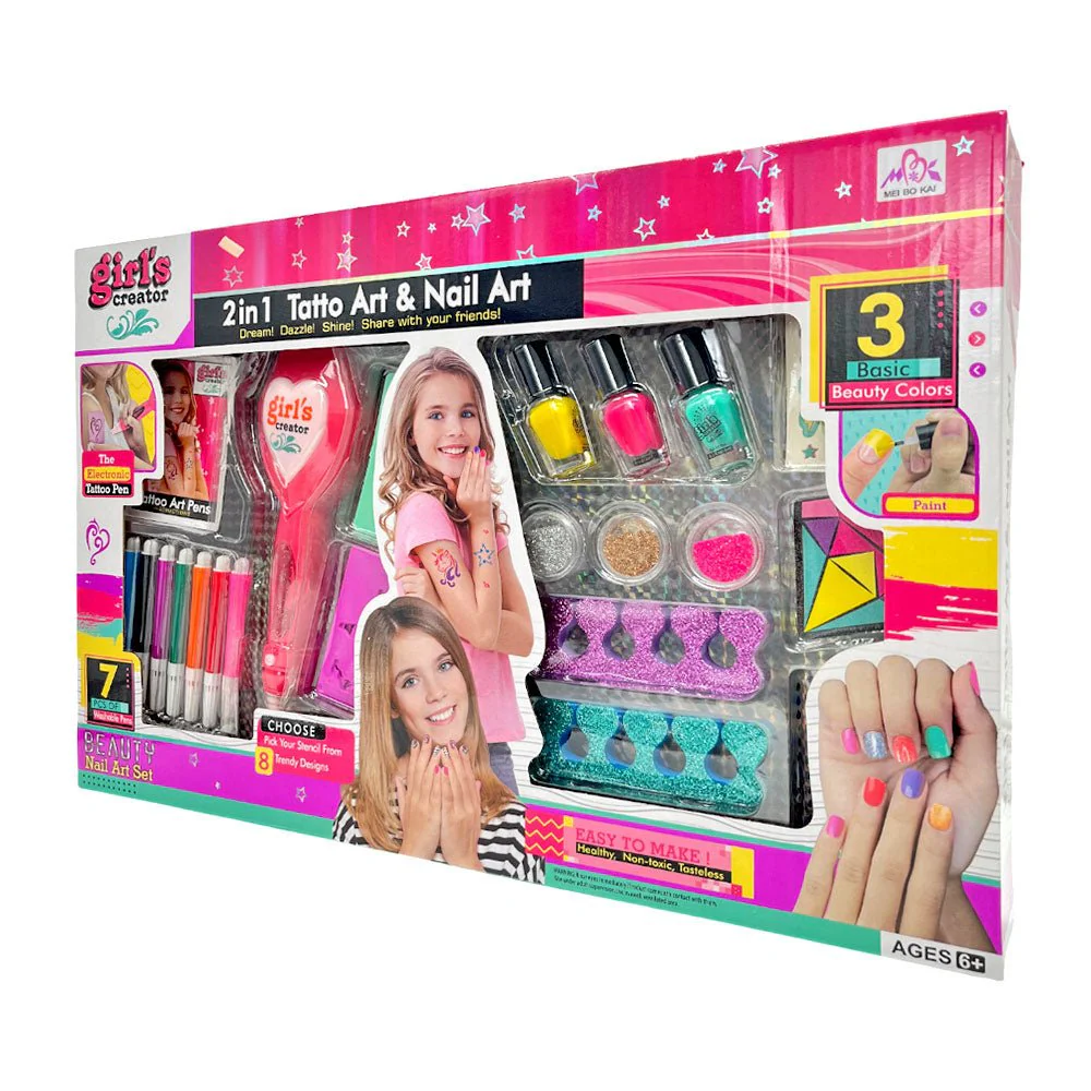 Juego De 2 En 1 De Tatuajes Y Uñas Girls Creator - Image 4