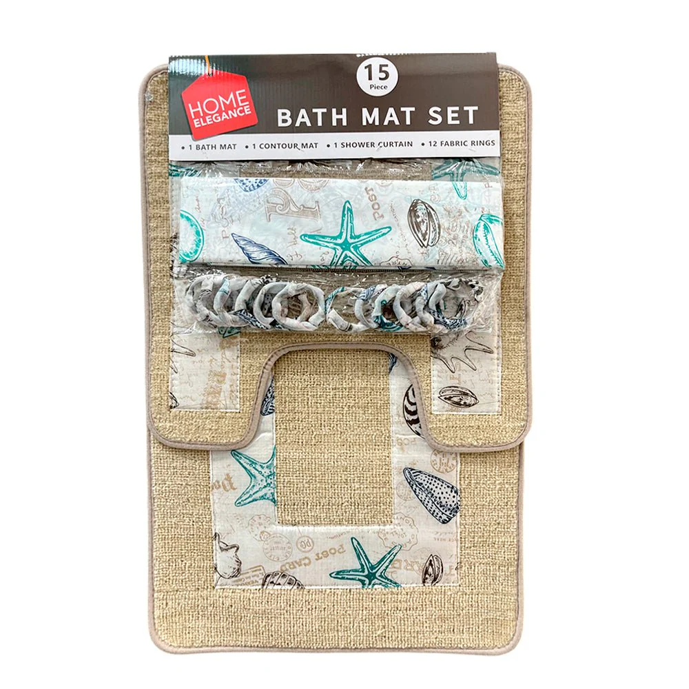 Juego De Alfombra De Baño Set De 15 Piezas Home Elegance Surtido - Image 10