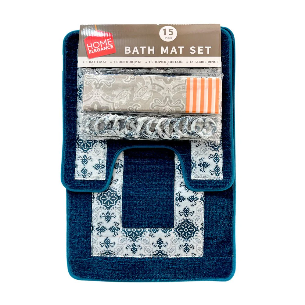 Juego De Alfombra De Baño Set De 15 Piezas Home Elegance Surtido - Image 12