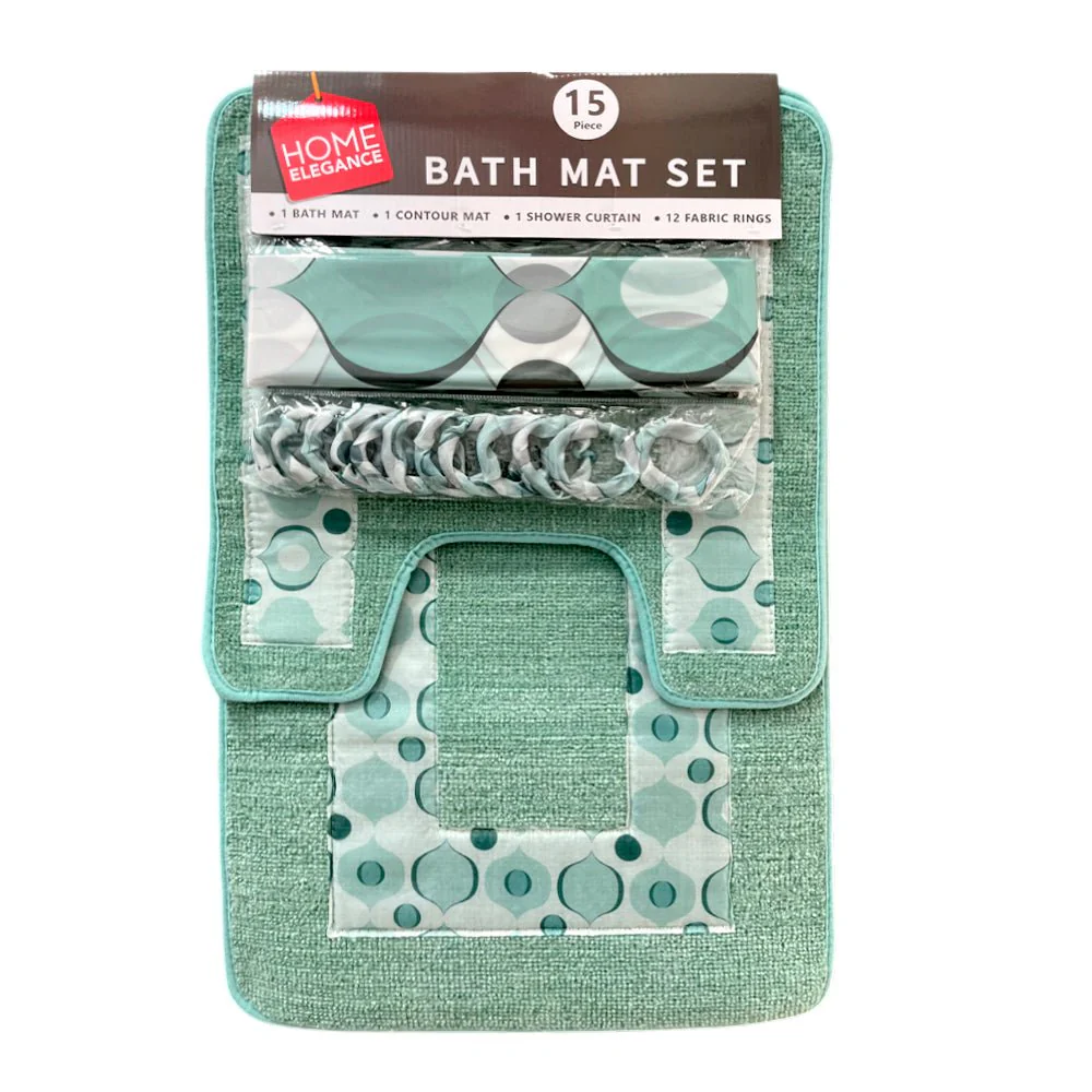 Juego De Alfombra De Baño Set De 15 Piezas Home Elegance Surtido - Image 4