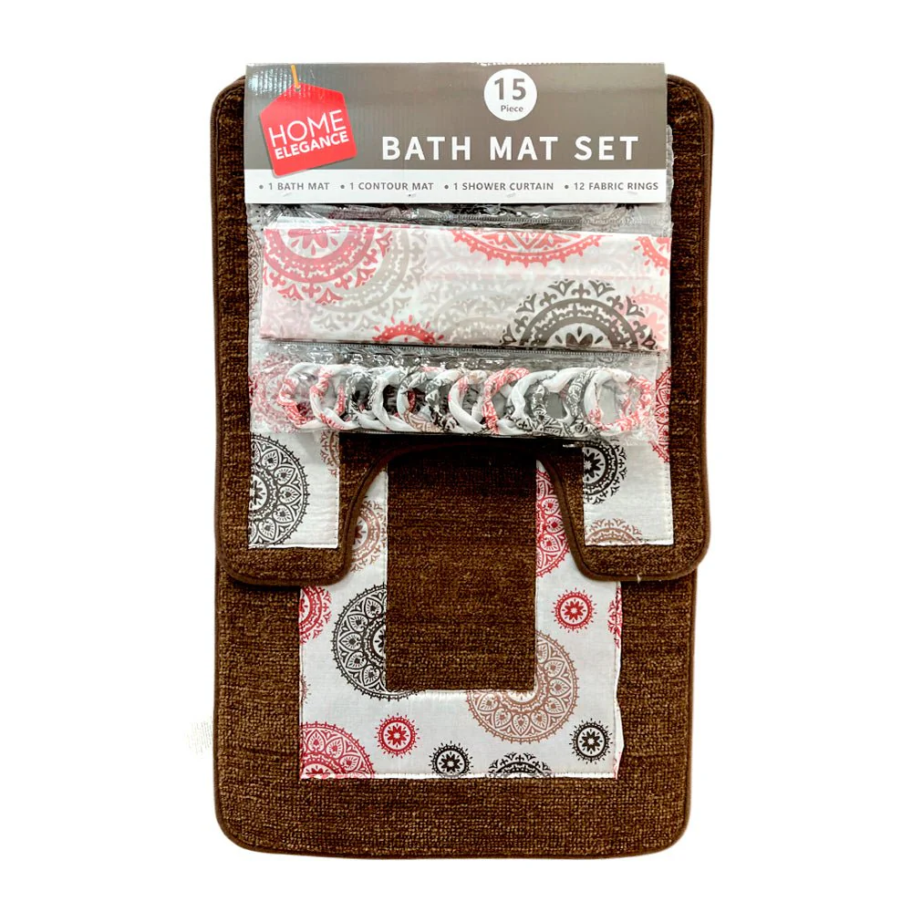 Juego De Alfombra De Baño Set De 15 Piezas Home Elegance Surtido - Image 7