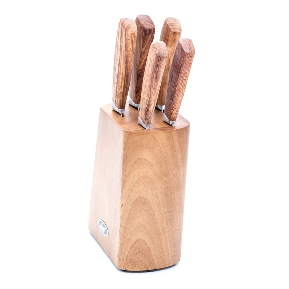 Juego de Cuchillos Oster Con Base de Madera 6 Piezas