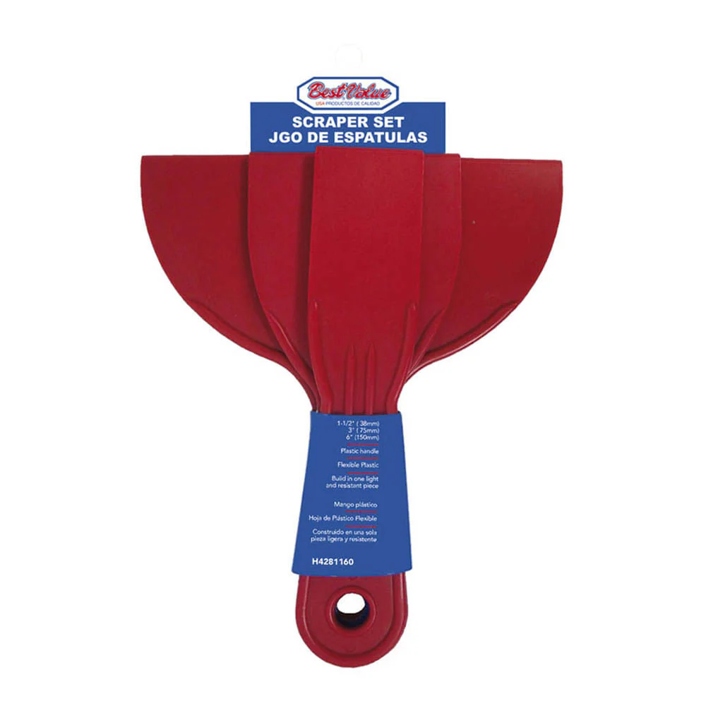 Juego de Espátulas Plásticas Best Value de 3 Piezas