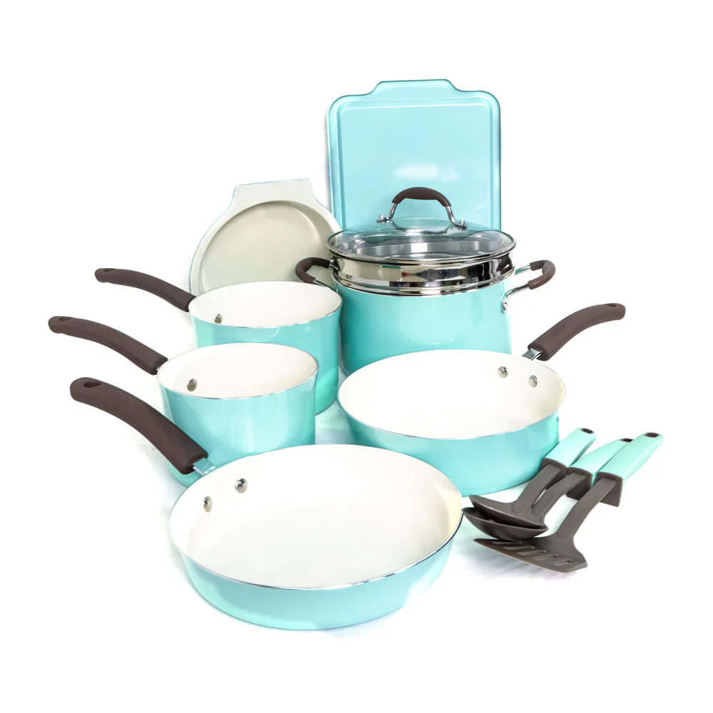 Juego de Ollas y Utensilios de Cocina Oster 15 Piezas