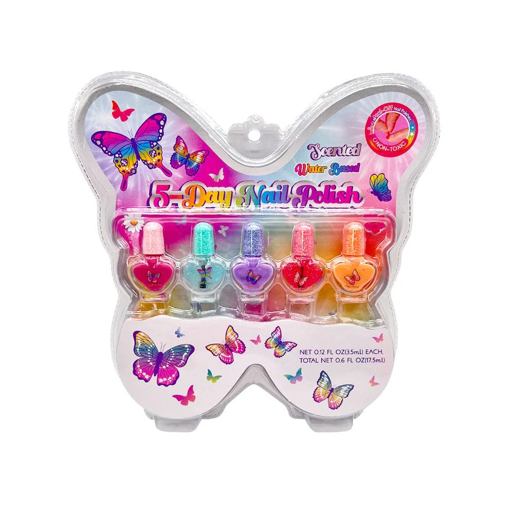 Juego De Pinta Uñas Mariposa 5 Piezas Star Toys