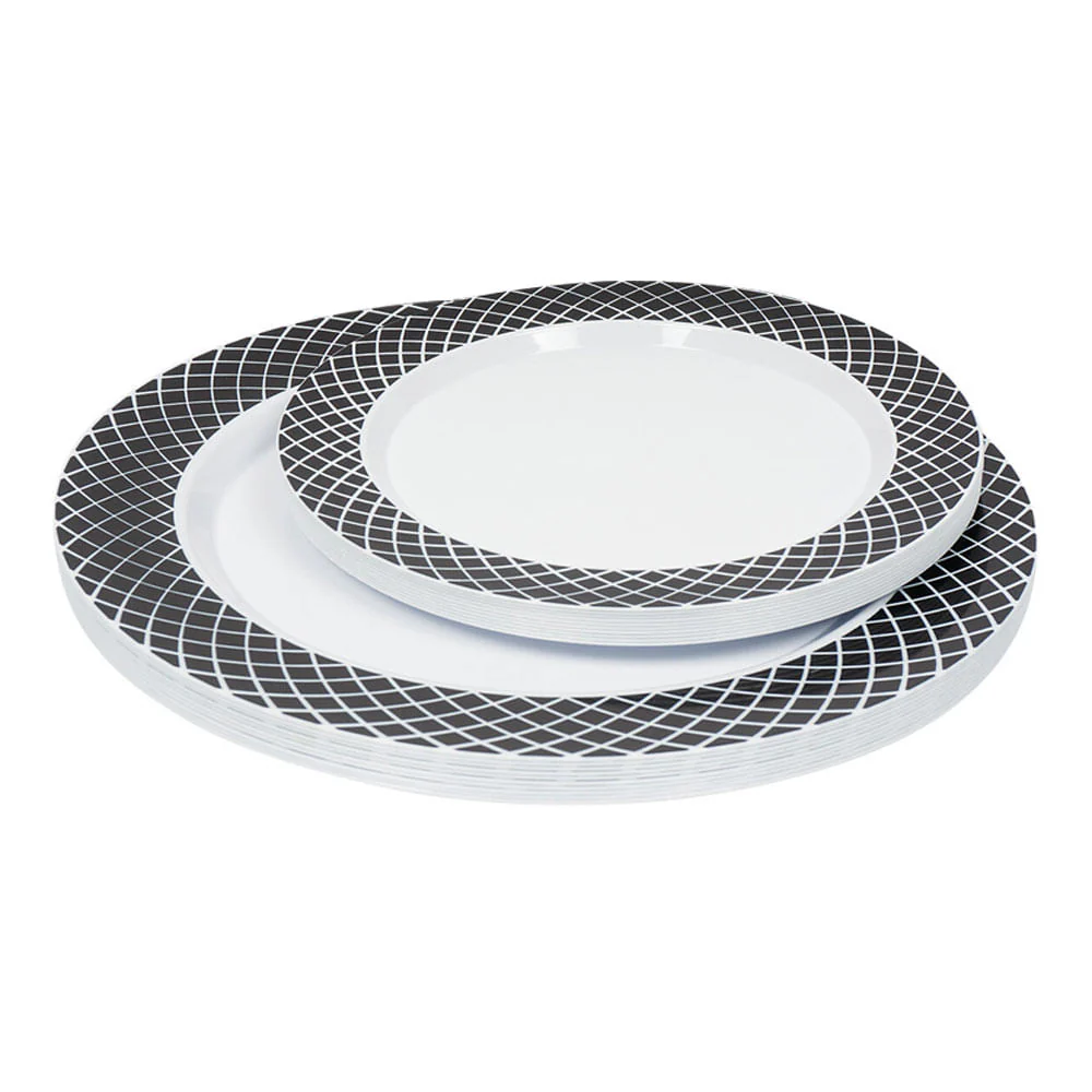Juego de Platos Desechables Four Seasons Estampado 20 piezas