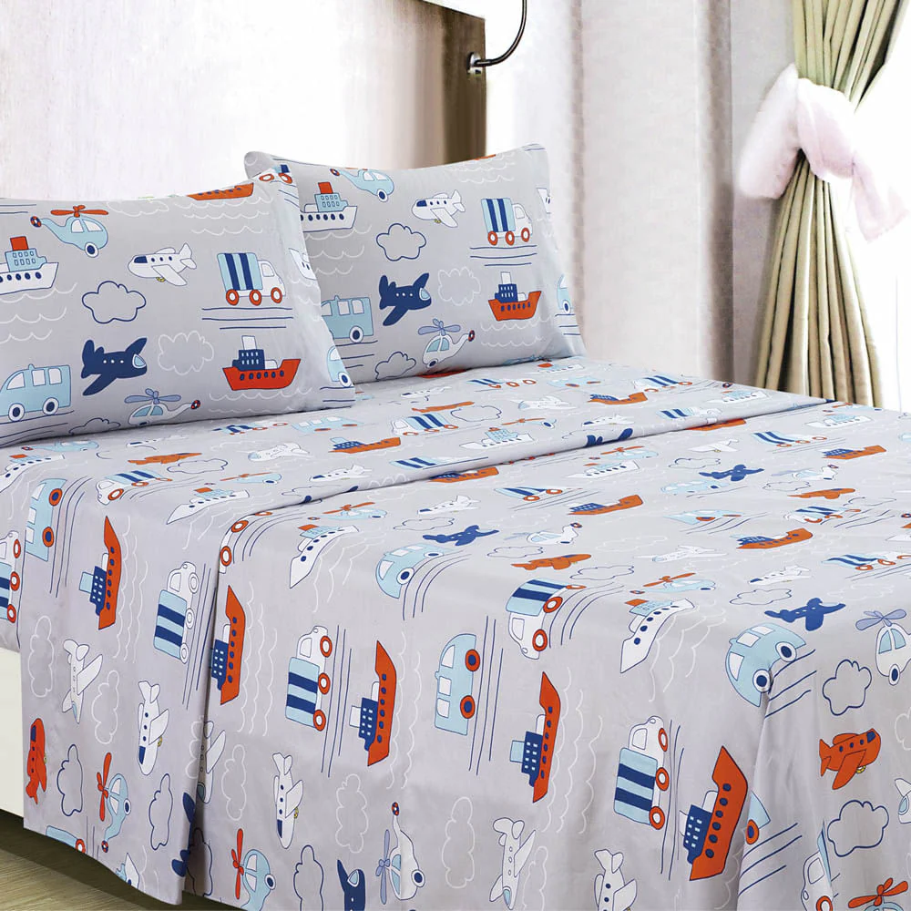 Juego de Sábana Boat 4 Piezas Home Accents de Microfibra - Queen