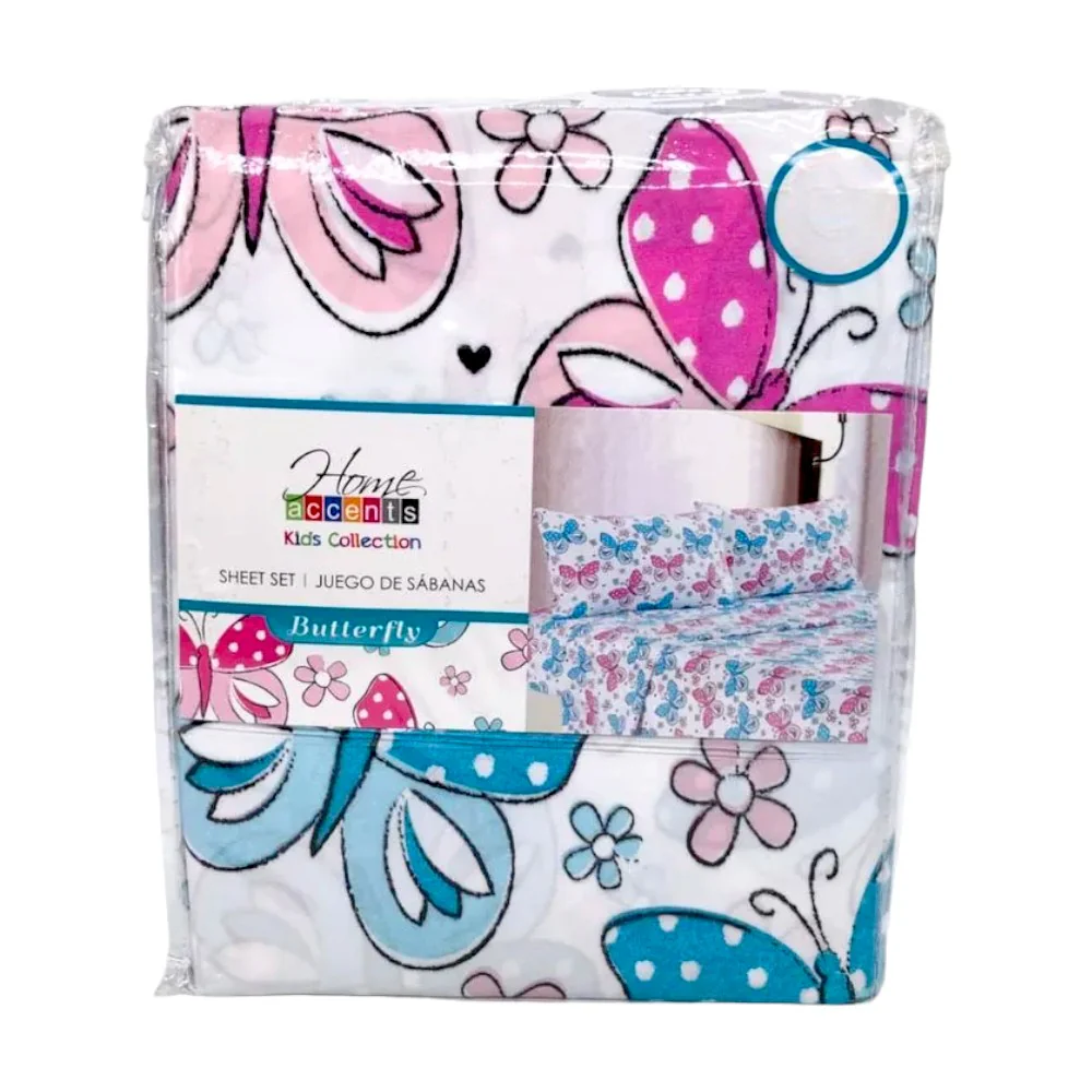 Juego de Sábana Butterfly Home Accents Microfibra de 4 Piezas - Queen - Image 3