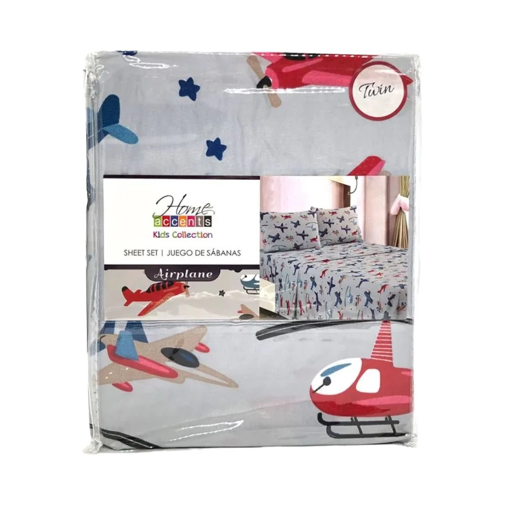 Juego de Sábana Home Accents Airplane Infantil de 3 Piezas - Twin - Image 2